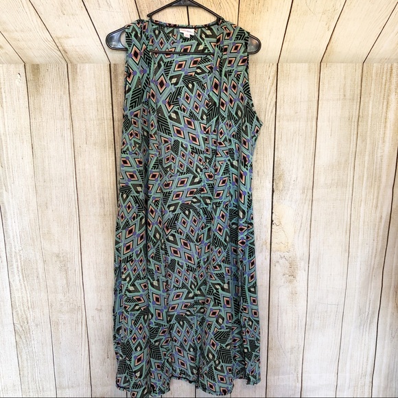 LuLaRoe Other - LuLaRoe Joy Blue Purple Abstract M Duster Vest